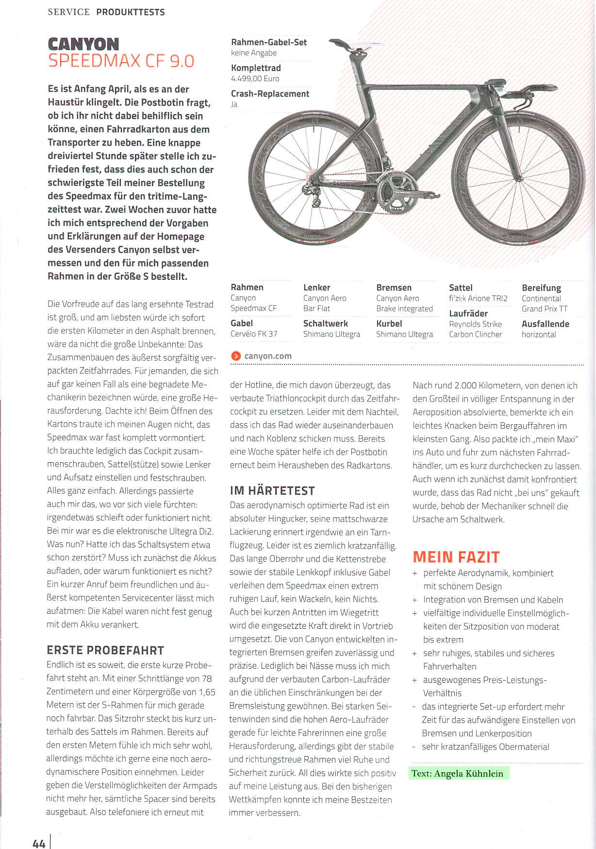 Angela Kühnlein testet das CANYON SPEEDMAX CF9.0